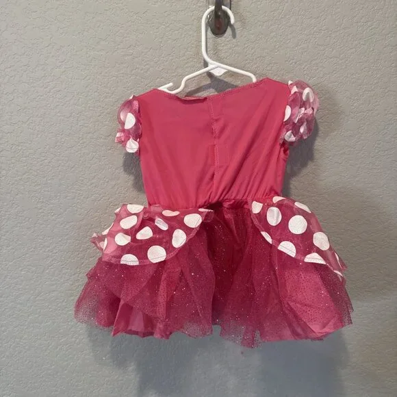 Disney Pink Minnie Mouse Dress 2T Toddler Pink Dress Up Costume Pretend Play - Picture 5 of 6